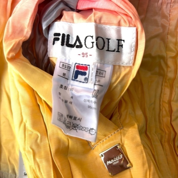 FILA Golf Italy rare reversible jacket rainbow silver zipper - Picture 9 of 14